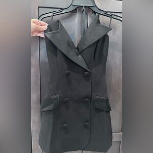 Bardot Black Strapless Tailored Dress NWT